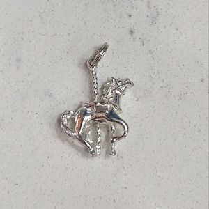 Vintage carousel horse sterling charm